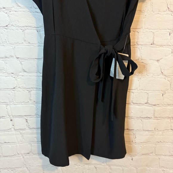 Bobeau Black Mini Wrap Dress - Picture 3 of 7